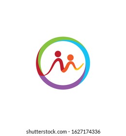 M Letter Logo Template vector illustration design
