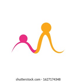 M Letter Logo Template vector illustration design
