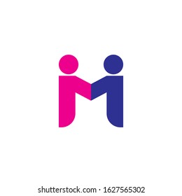 M Letter Logo Template vector illustration design