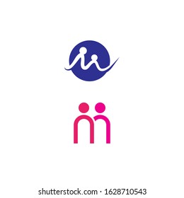 M Letter Logo Template vector illustration design