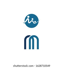 M Letter Logo Template vector illustration design