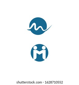 M Letter Logo Template vector illustration design