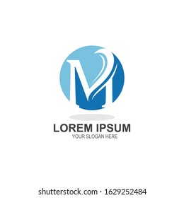 M Letter Logo Template vector illustration design