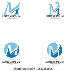 M Letter Logo Template vector illustration design
