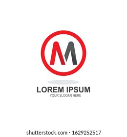 M Letter Logo Template vector illustration design