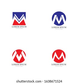 M Letter Logo Template vector illustration design