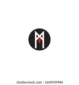 M Letter Logo Template vector illustration design