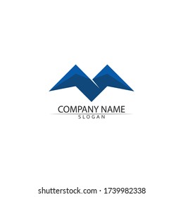M Letter and  M Logo Template vector illustration design
