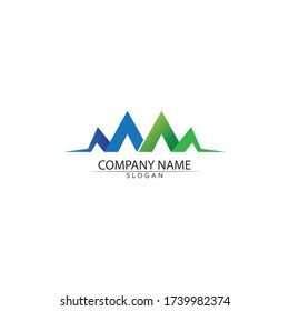 M Letter and M Logo Template Vektor Illustration Design