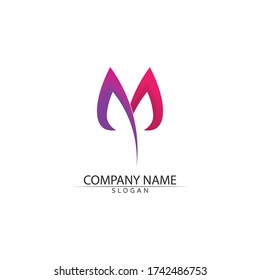 M Letter Logo Template vector illustration design