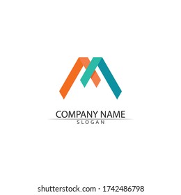 M Letter Logo Template vector illustration design