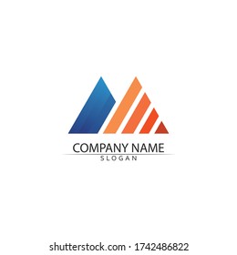 M Letter Logo Template vector illustration design