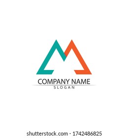M Letter Logo Template vector illustration design