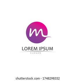 M Letter Logo Template vector illustration design