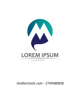M Letter Logo Template vector illustration design