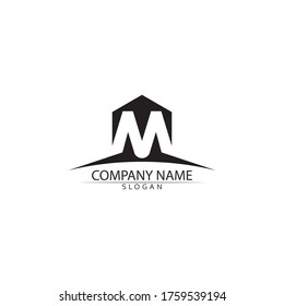 M Letter Logo Template vector illustration design