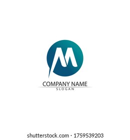M Letter Logo Template vector illustration design