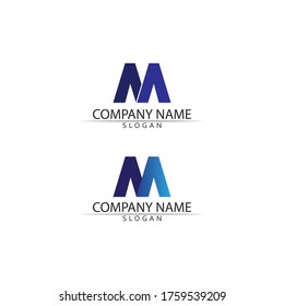 M Letter Logo Template vector illustration design