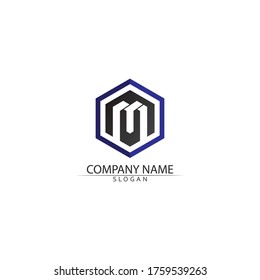 M Letter Logo Template vector illustration design