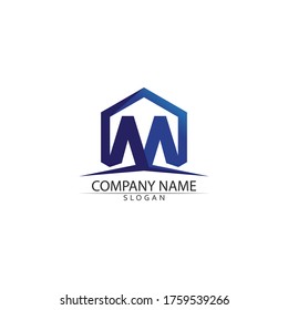 M Letter Logo Template vector illustration design