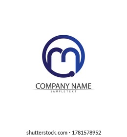 M Letter Logo Template vector illustration design