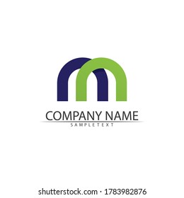 M Letter Logo Template vector illustration design