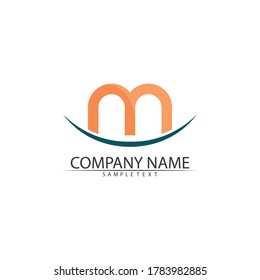 M Letter Logo Template vector illustration design