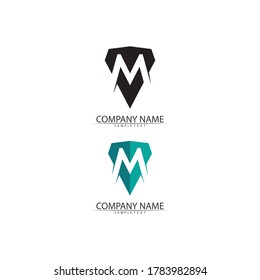 M Letter Logo Template vector illustration design