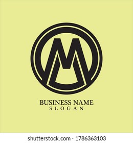 M Letter Logo Template vector illustration design