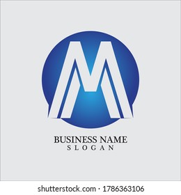M Letter Logo Template vector illustration design
