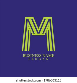 M Letter Logo Template vector illustration design
