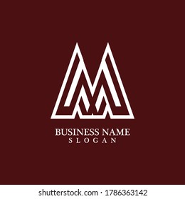 M Letter Logo Template vector illustration design