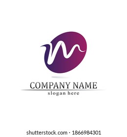 M Letter Logo Template vector illustration design