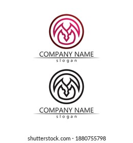 M Letter Logo Template Vektorgrafik Design