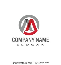 Diseño de ilustraciones vectoriales de plantillas de logotipos de letras M