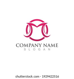 M Letter Logo Template vector illustration design