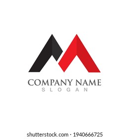 M Letter Logo Template Vektorgrafik Design