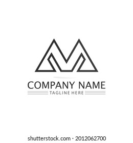 M Letter Logo Template vector illustration design shape logo design business identity