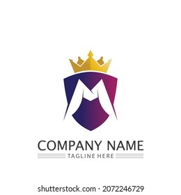 M Letra Logo Template logotipo de diseño de ilustración vectorial para empresas e identidad