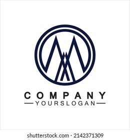 M Letter Logo Template vector illustration design