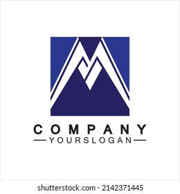 M Letter Logo Template vector illustration design