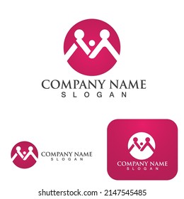 M Letter Logo Template vector illustration design