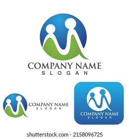 M Letter Logo Template vector illustration design