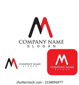 M Letter Logo Template vector illustration design