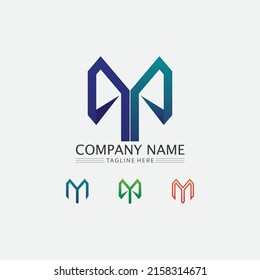 M Letter Logo Template vector illustration design logo for business and identity