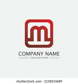 M Letter Logo Template vector illustration design logo for business and identity