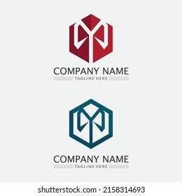 M Letter Logo Template vector illustration design logo for business and identity
