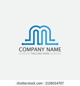 M Letter Logo Template vector illustration design logo for business and identity