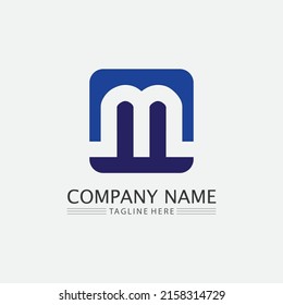 M Letter Logo Template vector illustration design logo for business and identity