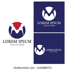 Diseño de ilustraciones vectoriales de plantillas de logotipos de letras M